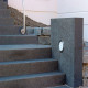 15 x 45 cm Granit-Blockstufen Alvaro anthrazit 120 cm lang