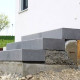 18 x 35 cm Granit-Blockstufen Alvaro anthrazit 100 cm lang