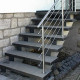 6 x 40 cm Granit-Trittstufen Alvaro anthrazit 80 cm lang