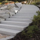 20 x 35 cm Granit-Blockstufen Griys hellgrau 200 cm lang