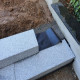 15 x 45 cm Granit-Blockstufen Elena weißgrau 250 cm lang