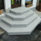 8 x 35 cm Granit-Trittstufen Elena weißgrau 120 cm lang