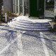 20 x 40 cm Granit-Blockstufen Griys hellgrau 100 cm lang
