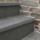 4 x 35 cm Granit-Trittstufen Pedro Black schwarz