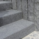 20 x 40 cm Granit-Blockstufen Pedro Black schwarz