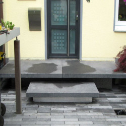 6 cm starke Granit-Podestplatte Pedro Black schwarz
