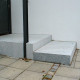 20 cm starke Granit-Podestplatten Griys hellgrau 250 x 200 cm