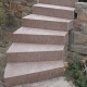 18 x 35 cm Granit-Blockstufen Laahs rot