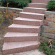 18 x 40 cm Granit-Blockstufen Laahs rot 120 cm lang