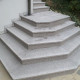 4 x 35 cm Granit-Trittstufen Griys hellgrau 150 cm lang