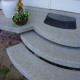 8 x 35 cm Granit-Trittstufen Griys hellgrau 300 cm lang