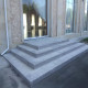 8 x 40 cm Granit-Trittstufen Griys hellgrau 200 cm lang