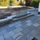 18 x 45 cm Granit Blockstufen Elena weißgrau 300 cm lang