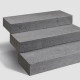18 x 45 cm Granit Blockstufen Alvaro anthrazit 200 cm lang 80 cm lang