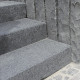 15 x 45 cm Granit Blockstufen Pedro Black schwarz 100 cm lang