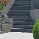 15 x 45 cm Granit Blockstufen Pedro Black schwarz