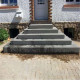 20 x 45 cm Granit Blockstufen Pedro Black schwarz