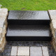 20 x 45 cm Granit Blockstufen Pedro Black schwarz 300 cm lang