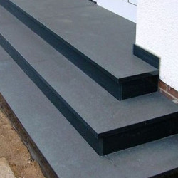 6 x 30 cm Granit Trittstufen Pedro Black schwarz