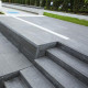 6 x 35 cm Granit Trittstufen Pedro Black schwarz 100 cm lang